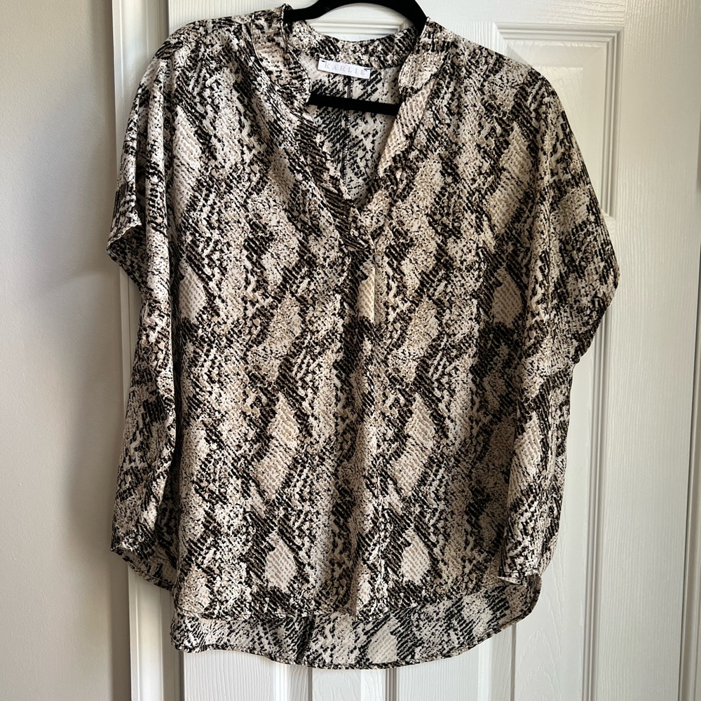 Karlie animal print blouse